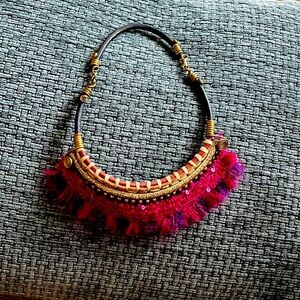 Leather and strong necklace